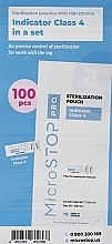 Крафт-пакети для повітряної стерилізації (паперові, білі) 100х200 мм, 100 шт. (з індикатором 4 класу) - MicroSTOP PRO Sterilization Pouch With Indicator (Class 4) White — фото N1