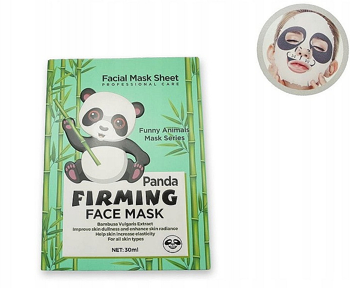 Тканевая маска "Панда" - Wokali Animal Panda Firming Face Mask — фото N2