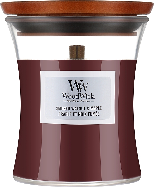 Ароматична свічка в склянці - WoodWick Smoked Walnut & Maple — фото N1