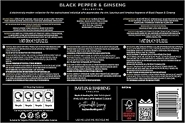 Набор - Baylis & Harding Black Pepper & Ginseng Luxury Shave Set (sh/cr/100ml + ash/balm/50ml + sh/brush) — фото N2