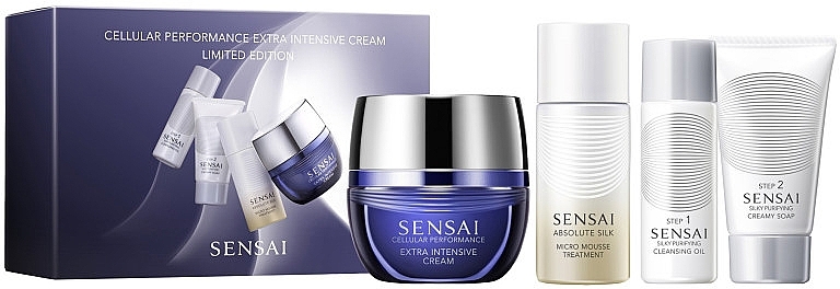 Набір - Sensai Cellular Performance (cr/40 ml + mousse/30 ml + oil/30 ml + soap/30 ml) — фото N1