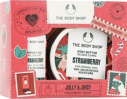 Парфумерія, косметика Набір - The Body Shop Jolly & Juicy Strawberry Treats (sh/gel/60ml + b/butter/50ml)