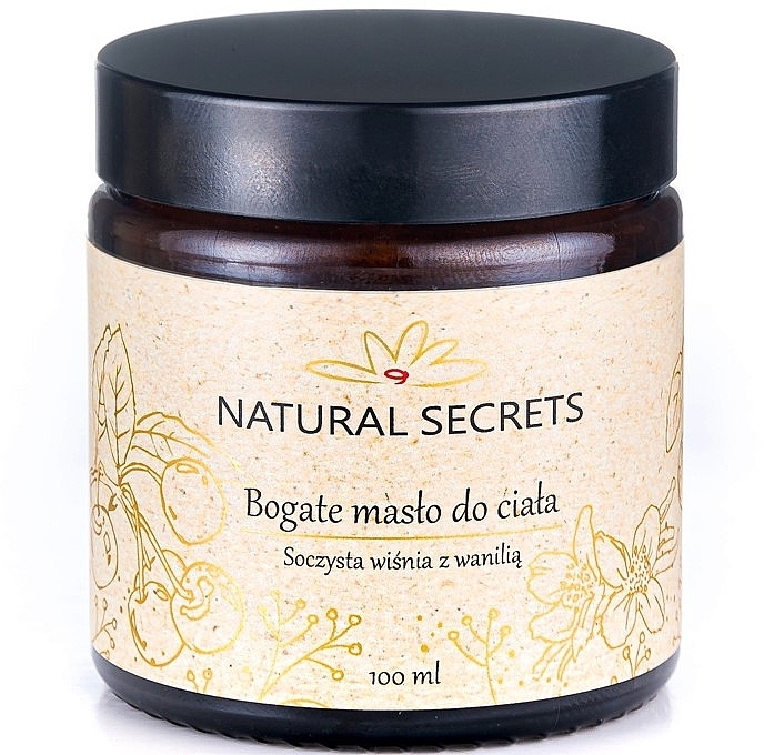 Живильна олія для тіла "Соковита вишня з ваніллю" - Natural Secrets Body Oil — фото N1