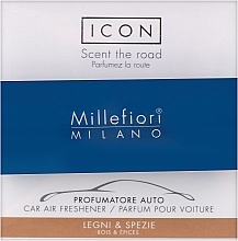 Ароматизатор у авто "Класік: деревина і спеції" - Millefiori Milano Icon Car Classic Fragrance Legni & Spezie — фото N1