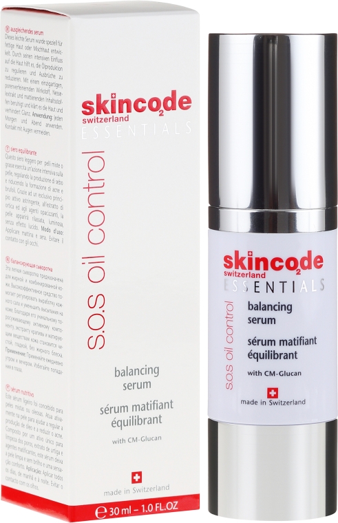 Сироватка матувальна для жирної шкіри - Skincode Essentials S.O.S Oil Control Balancing Serum — фото N1