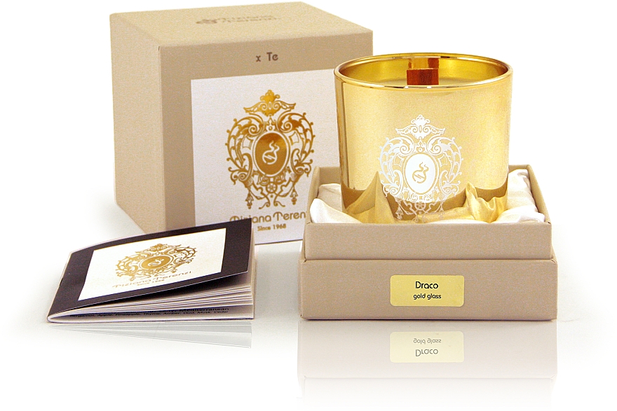 Tiziana Terenzi Draco Scented Candle Gold Glass - Ароматическая свеча — фото N1