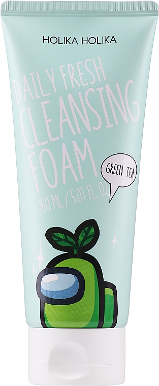 Пінка для вмивання "Зелений чай" - Holika Holika Among Us Daily Fresh Cleansing Foam Green Tea — фото N1