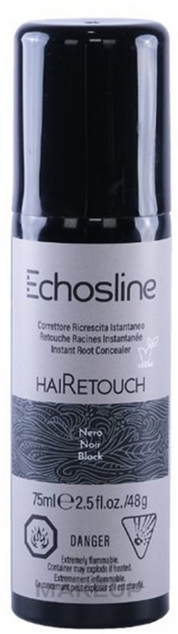 Спрей-корректор для отросших корней - Echosline HaiRetouch Instsnt Root Concealer — фото Nero