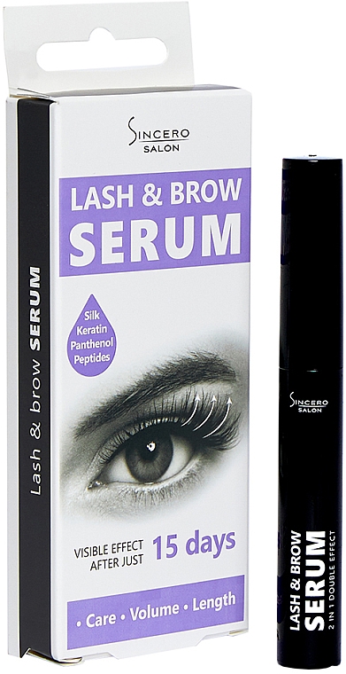 Сироватка для вій і брів - Sincero Salon Lash & Brow Serum — фото N1