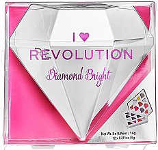 Палетка теней для век, 20 оттенков - I Heart Revolution Diamond Bright Palette — фото N2