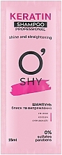 Шампунь "Блеск и выпрямление волос" - O'Shy Keratin Professional Shampoo (пробник) — фото N1