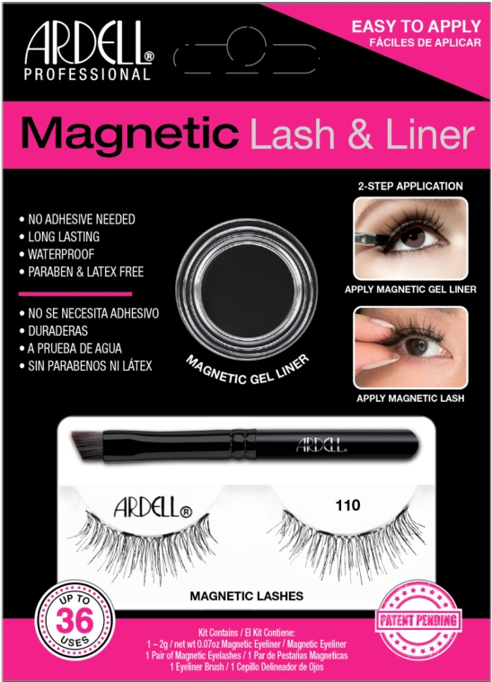 Набор - Magnetic Lash & Liner 110 Lash Kit (eye/liner/2g + lashes/2pc) — фото N1