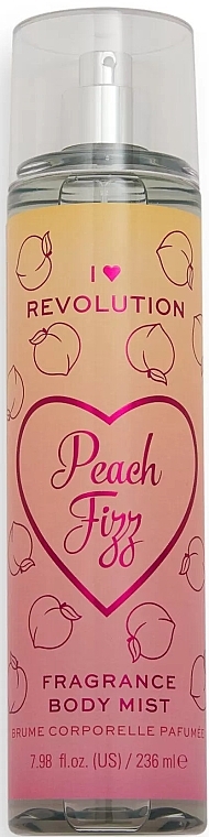 Парфумований спрей для тіла - I Heart Revolution Peach Fizz Body Mist — фото N1