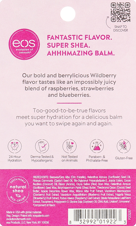 Бальзам для губ "Лесная ягода" - EOS Wildberry Super Soft Shea Lip Balm — фото N2