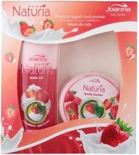 Духи, Парфюмерия, косметика Набор "Клубничный" - Joanna Naturia Body (sh/gel/200ml + b/butter/250g)