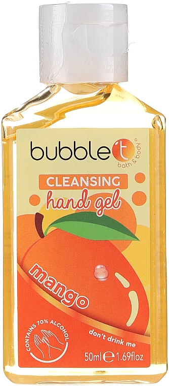 Антибактеріальний очищувальний гель для рук "Манго" - Bubble T Cleansing Hand Gel — фото N1