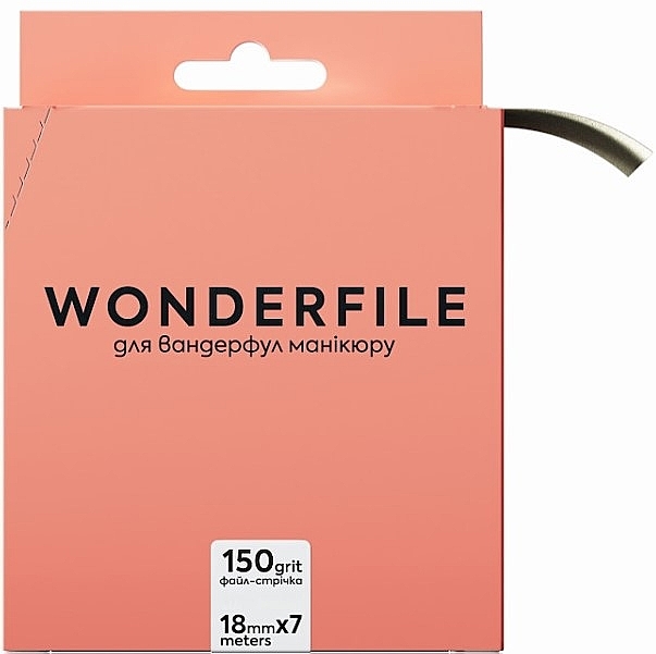 Файл-стрічка для пилки 160х18 мм, 150 грит, 7 метрів - Wonderfile — фото N1