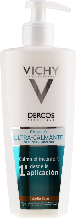 Успокаивающий шампунь для сухих волос - Vichy Dercos Ultra Soothing Dry Hair Shampoo