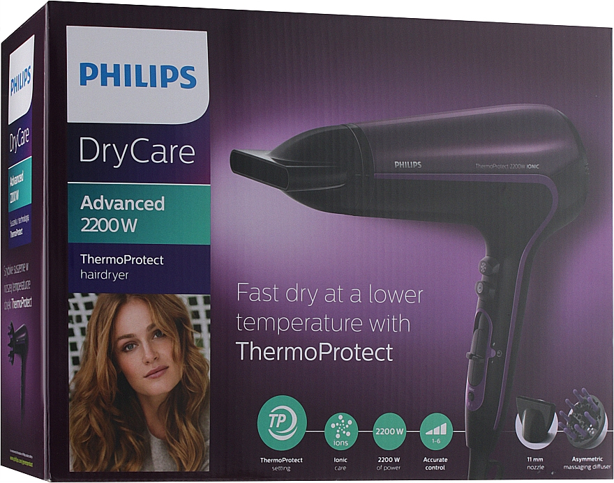 Фен для волос HP8233/00 - Philips ThermoProtect Ionic — фото N3