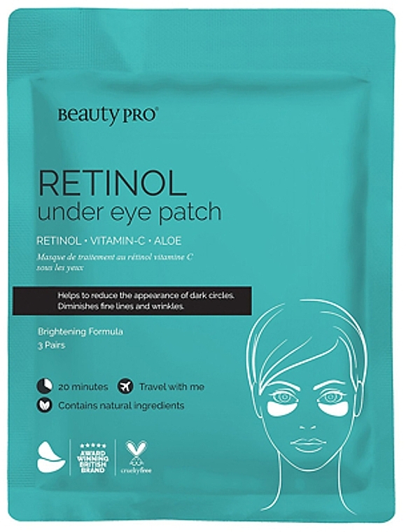 Патчі для зони навколо очей, з ретинолом - BeautyPro Retinol Under Eye Patch — фото N1