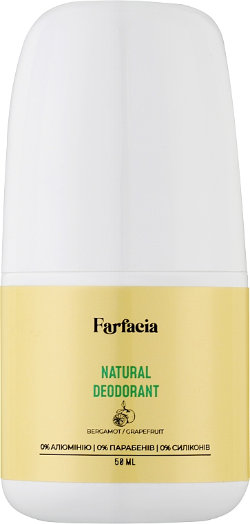 Натуральный дезодорант с ароматом бергамота и грейпфрута - Farfacia Natural Deodorant — фото N1