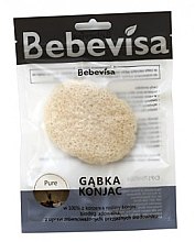 Спонж для умывания, овальный - Bebevisa Pure Konjac Sponge — фото N1