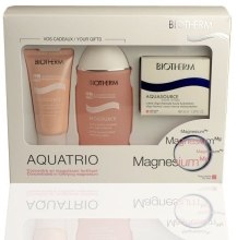 Парфумерія, косметика Набір - Biotherm Aquatrio Dry Skin (cream/50ml + cleanser/50ml + lotion/125ml)