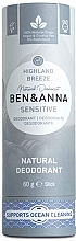 Духи, Парфюмерия, косметика Дезодорант "Хайленд Бриз" (картон) - Ben&Anna Natural Deodorant Sensitive Highland Breeze