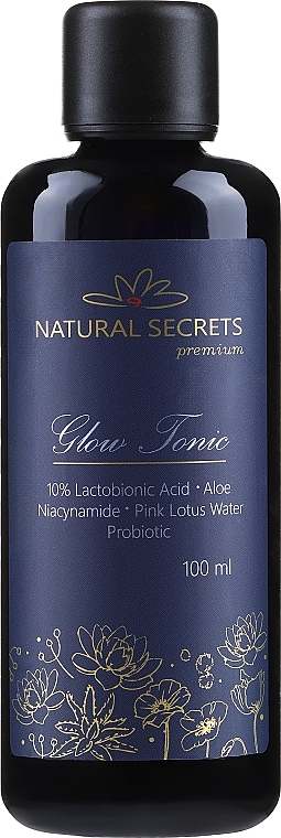 Средство для тонизирующей осветляющей процедуры с лактобионовой кислотой для лица - Natural Secrets Glow Tonic — фото N1