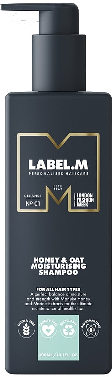 Зволожувальний шампунь для волосся - Label.m Professional Honey & Oat Moisturising Shampoo — фото N1