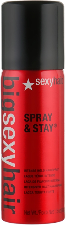Лак для обсягу екстрасильної фіксації - SexyHair BigSexyHair Spray & Stay All Nighter Hair Spray Intense Hold — фото N1