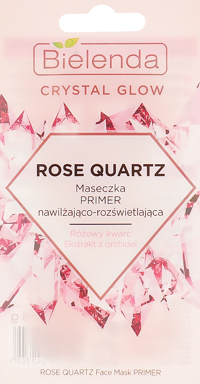 Зволожувальна та освітлювальна маска-праймер для обличчя - Bielenda Crystal Glow Rose Quartz — фото N1
