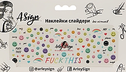 Наклейка-слайдер для нігтів "Fuck This" - Arley Sign — фото N1
