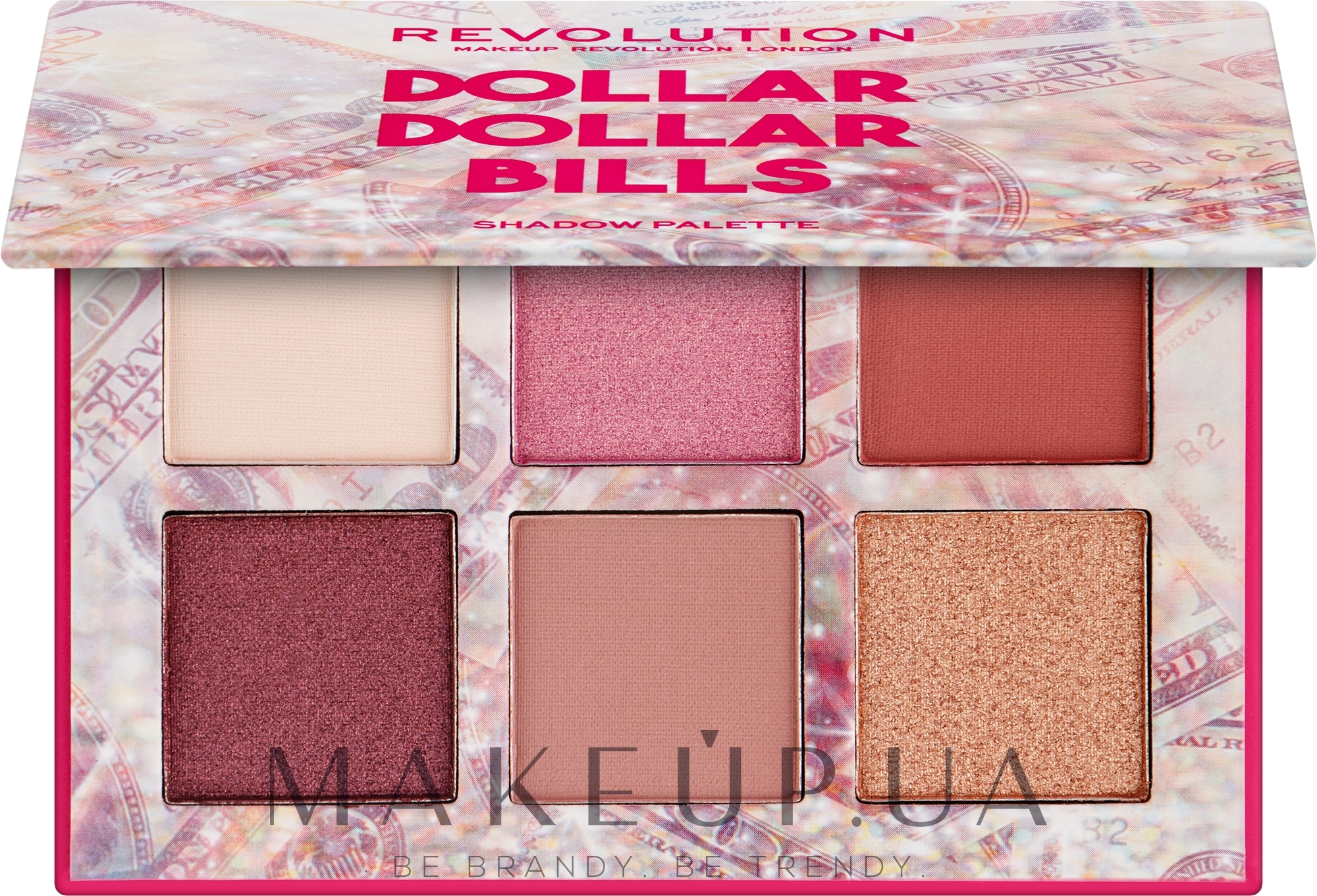 Палетка тіней для повік - Makeup Revolution Power Shadow Palette Dollar Dollar Bills — фото 6.6g