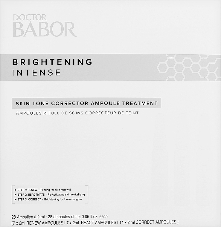 Ампули для корекції тону шкіри обличчя - Doctor Babor Brightening Intense Skin Tone Corrector Ampoule Treatment — фото N1