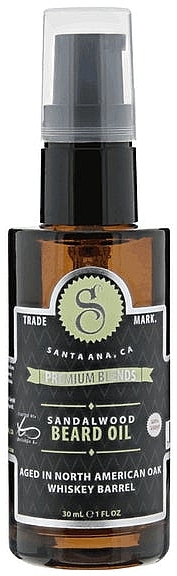 Олія для бороди "Сандалове дерево" - Suavecito Premium Blends Sandalwood Beard Oil — фото N1