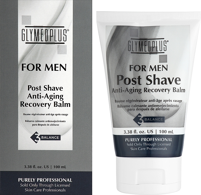 Восстанавливающий антивозрастной бальзам после бритья - GlyMed Plus Post Shave Anti-Aging Recovery Balm For Men — фото N3