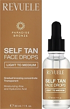 Краплі для автозасмаги обличчя від легкого до середнього - Revuele Salf Tan Face Drop Light To Medium — фото N2