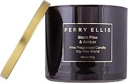 Ароматична свічка - Perry Ellis Black Pine & Amber Fine Fragrance Candle — фото N3