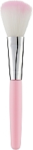 Парфумерія, косметика Пензель для макіяжу CS-166, біло-рожевий ворс 35 мм, ручка рожева + срібло, довжина 140 мм - Cosmo Shop