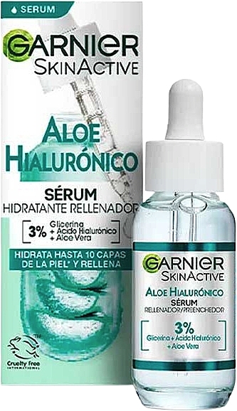 Зволожувальна сироватка для обличчя - Garnier Skin Active Hyaluronic Aloe Plumping Moisturizing Serum — фото N1