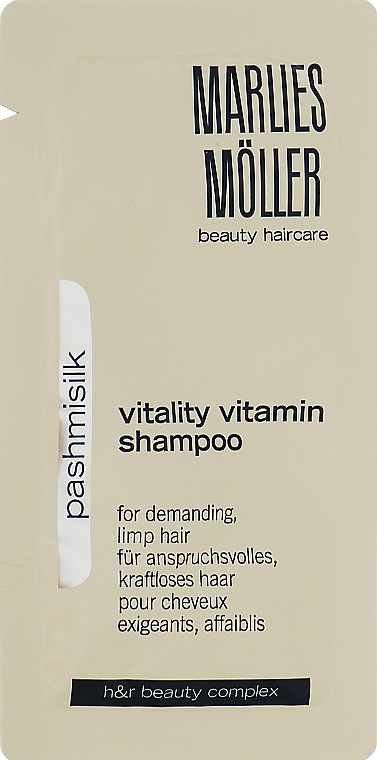 Вітамінний шампунь для волосся - Marlies Moller Pashmisilk Vitality Vitamin Shampoo (пробник) — фото N1