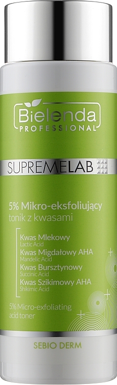 УЦЕНКА Тоник для лица - Bielenda Professional Supremelab 5% Micro-exfoliating Acid Toner * — фото N1