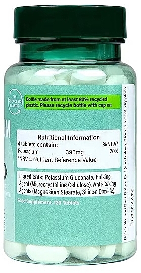 Харчова добавка "Калій", 396 мг - Holland & Barrett Potassium 396 mg — фото N2