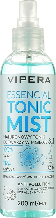 Тонік-міст гіалуроновий для обличчя - Vipera Essencial Hyaluronic Tonic Mist — фото N1