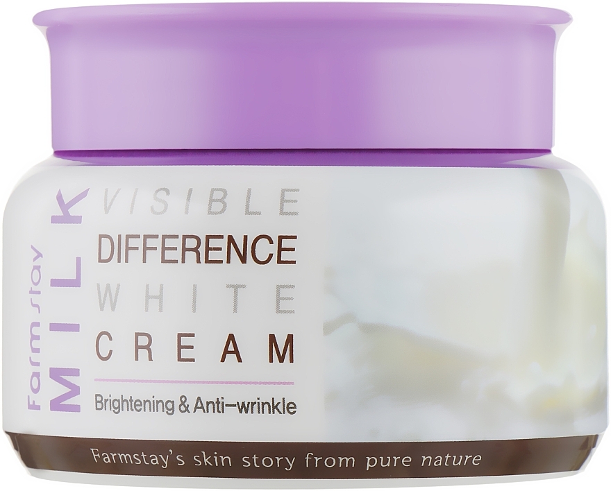 УЦІНКА Освітлювальний крем для обличчя з екстрактом молока - FarmStay Visible Difference Milk White Cream * — фото N2
