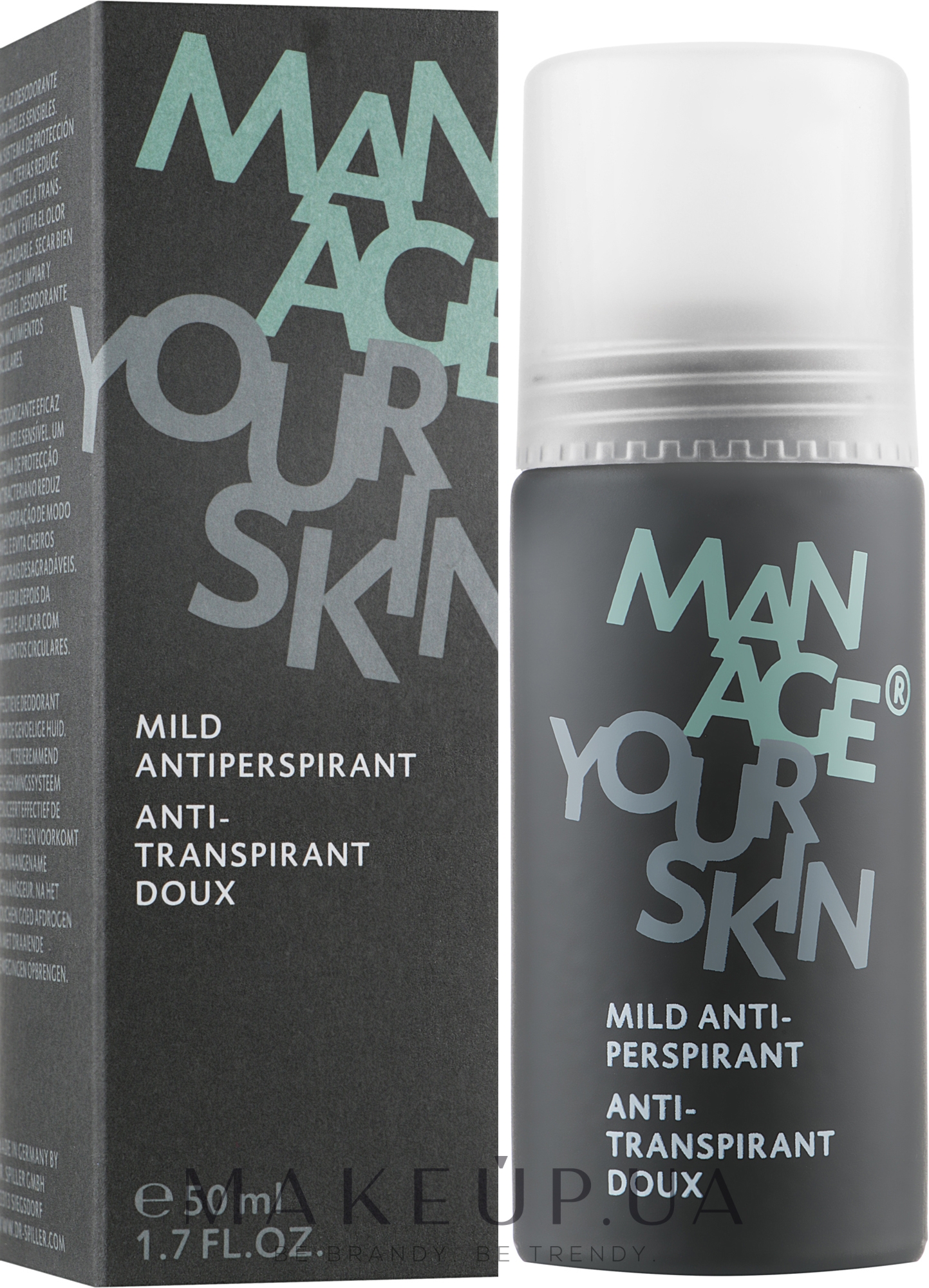 Чоловічий антиперспірант - Dr.Spiller Manage Your Skin Mild Antiperspirant — фото 50ml