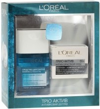 Духи, Парфюмерия, косметика Набор - L'Oreal Paris Triple Active 55+ (cr/50ml + demaquillant/200ml)