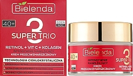 УЦЕНКА Интенсивно увлажняющий крем против морщин 40+ - Bielenda Super Trio Retinol + Vit C + Kolagen * — фото N2