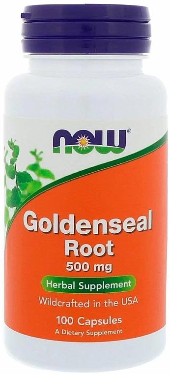 Капсули "Гідрастис канадський", 500 мг - Now Foods Goldenseal Root — фото N1